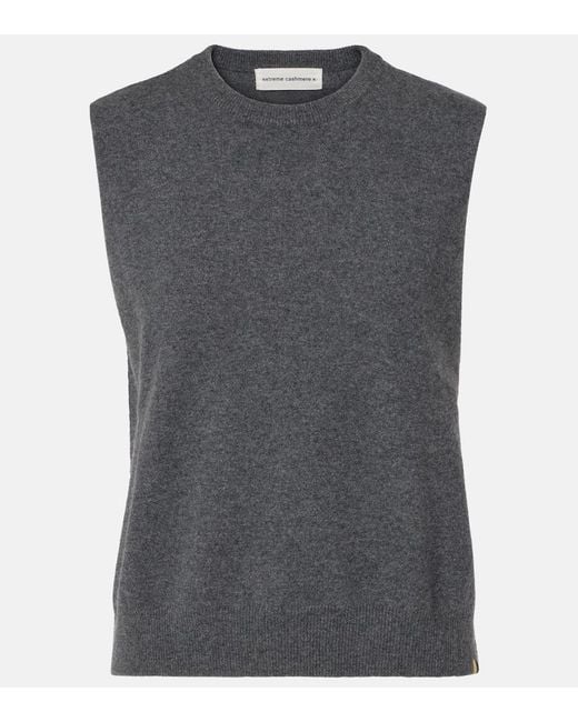 Extreme Cashmere Gray Be Now Cashmere-Blend Sweater Vest