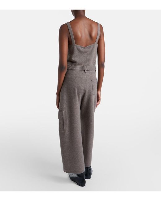 Lisa Yang Brown Azaria Cashmere Cargo Pants