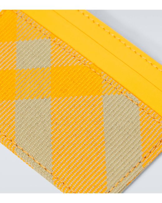 Porte-cartes en cuir a carreaux Burberry pour homme en coloris Yellow