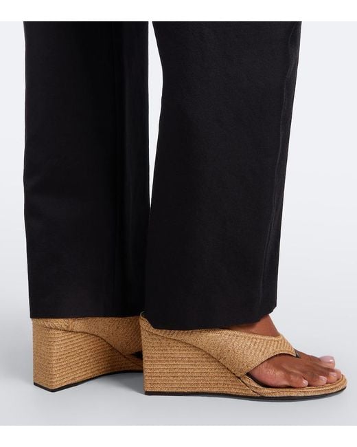 Alaïa Black Cube Wedge Sandals