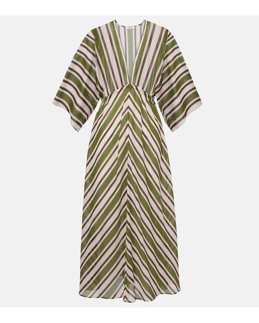 Eres Green Kaftan Summer Aus Baumwoll-Voile