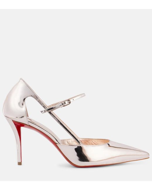 Christian Louboutin Pink Miss Z Strap 80 Leather Mary Jane Pumps