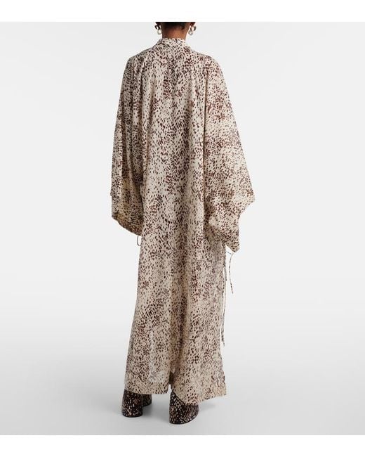 The Attico Natural Leopard-Print Cotton Beach Cover-Up