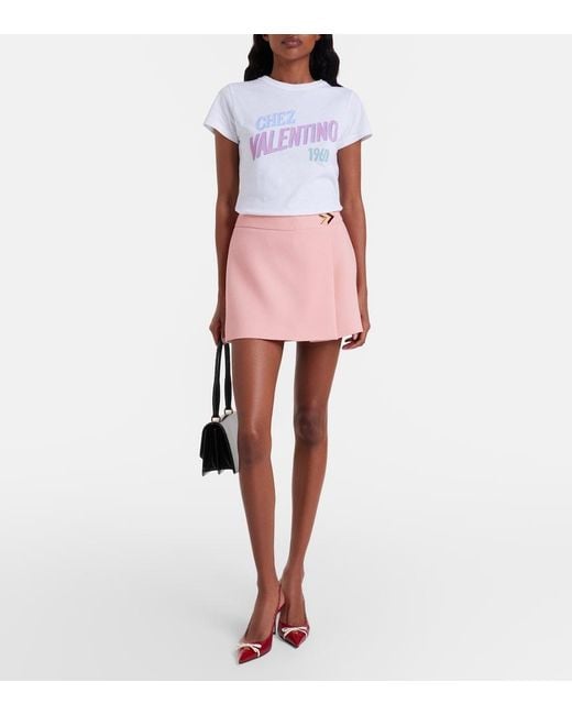 Valentino White Chez Cotton Jersey T-Shirt