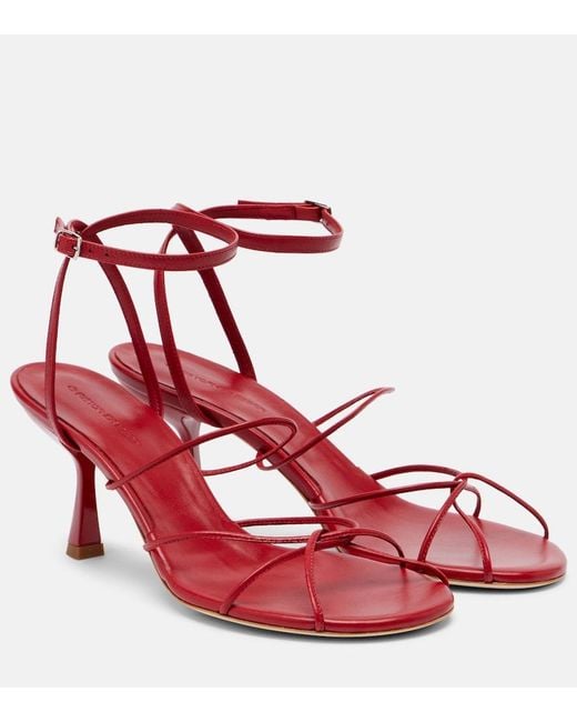 Christopher Esber Red Blaze Leather Sandals