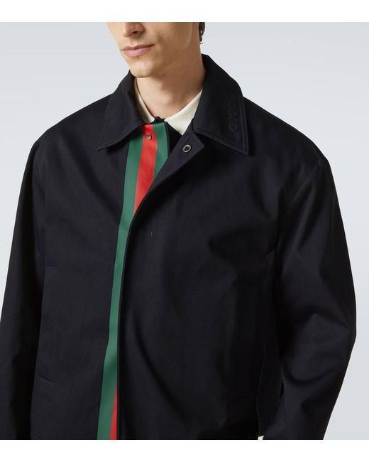 Blouson Web Stripe di Gucci in Black da Uomo