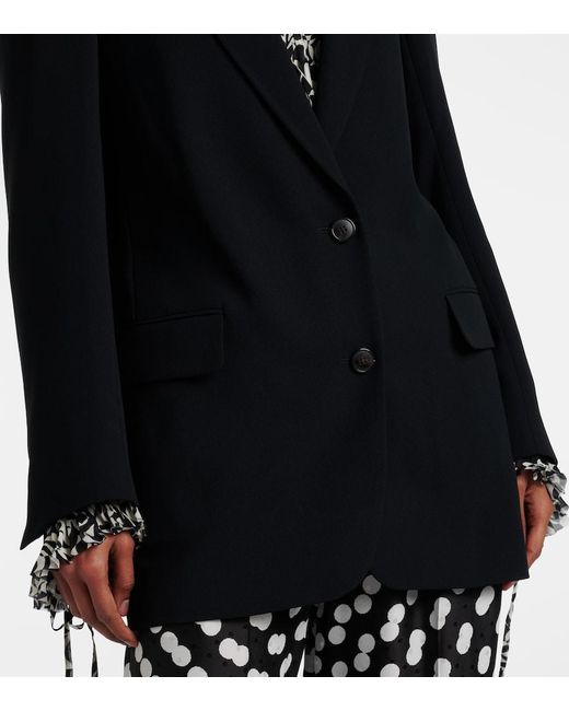 Dries Van Noten Black Double-Breasted Blazer