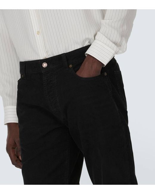 Jeans slim a vita bassa di Saint Laurent in Black da Uomo