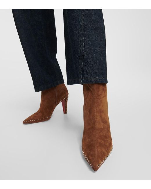 Christian Louboutin Brown Vidura 85 Suede Boots