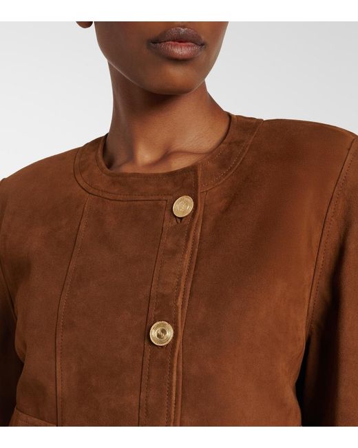 Saint Laurent Brown Suede Jacket