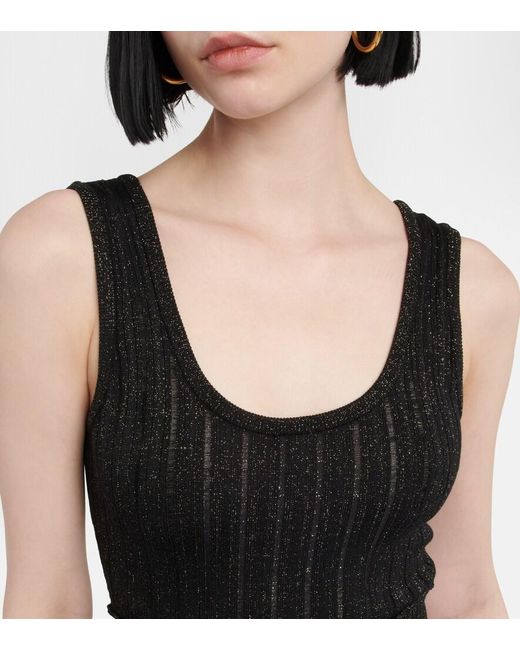 Alaïa Black Shiny Crinoline Dress For