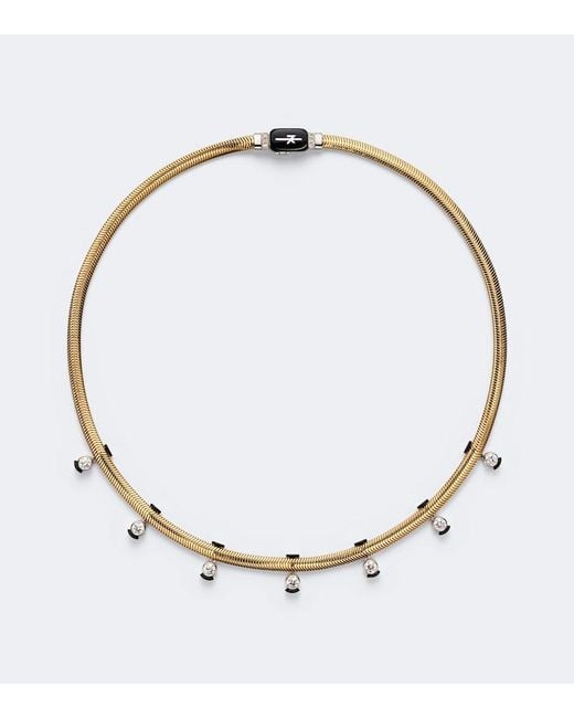Nikos Koulis Metallic Feelings 18Kt And Enamel Necklace With Diamonds
