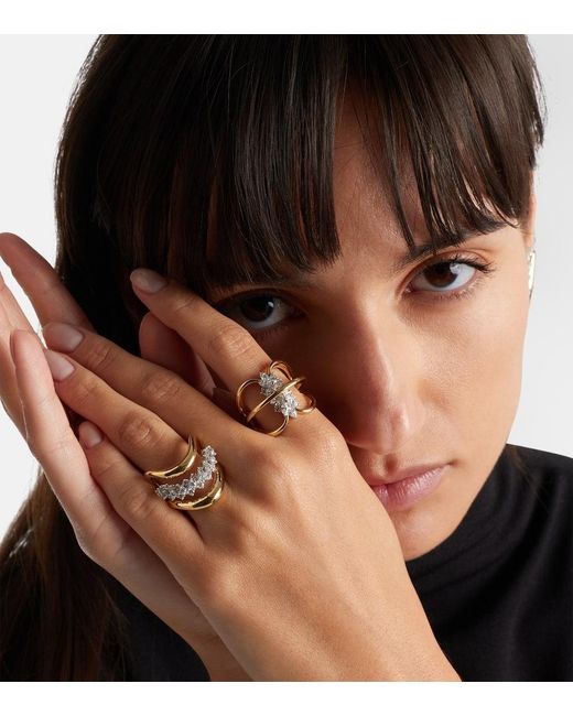 Anillo Golden Strada De Oro De 18 Ct Con Diamantes YEPREM de color Metallic