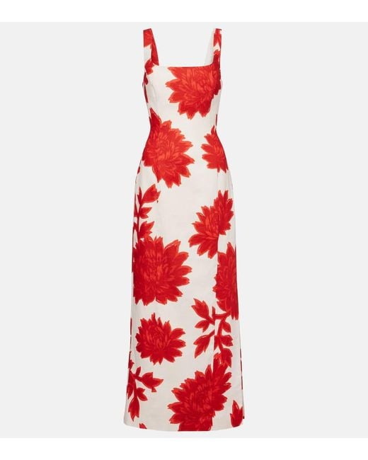 Sir Red Maxikleid Aus Leinen