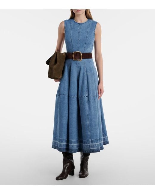 Jonathan Simkhai Blue Bowen Denim Maxi Dress