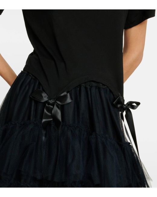 T-shirt en coton Simone Rocha en coloris Black