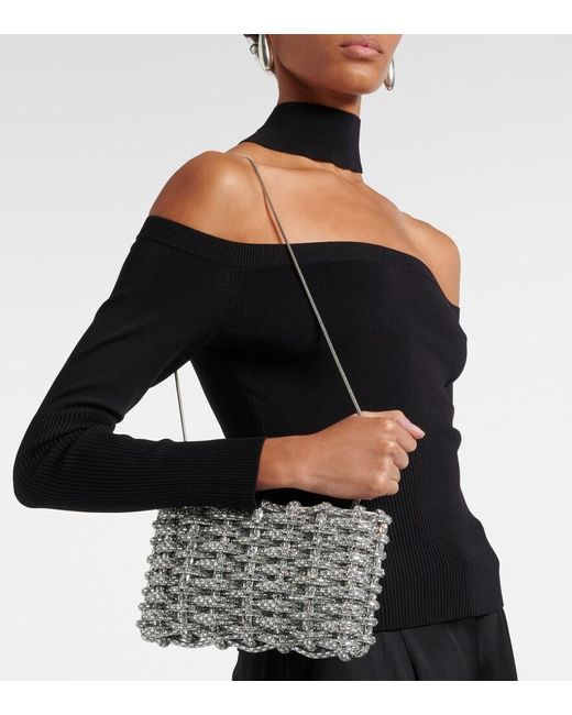 Jonathan Simkhai Metallic Morgan Embellished Clutch