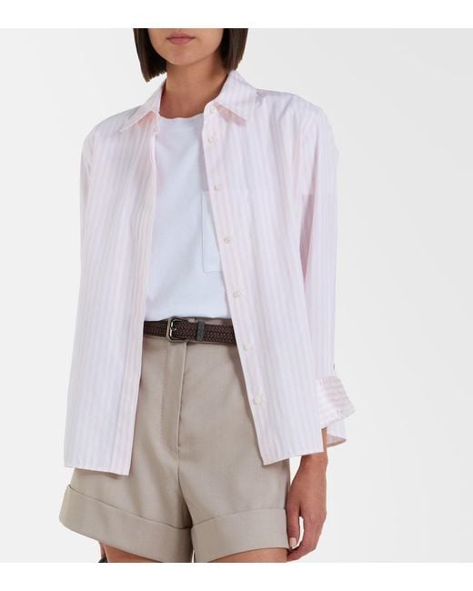 Max Mara White Monogram Cotton Jersey T-Shirt