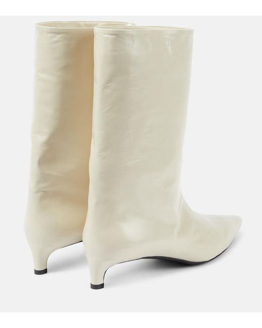 Jil Sander White Leather Boots