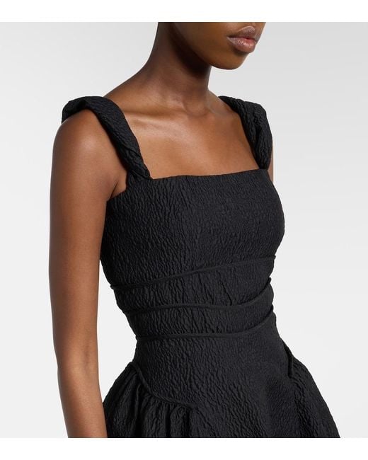 Rachel Gilbert Black Sophia Jacquard Maxi Dress