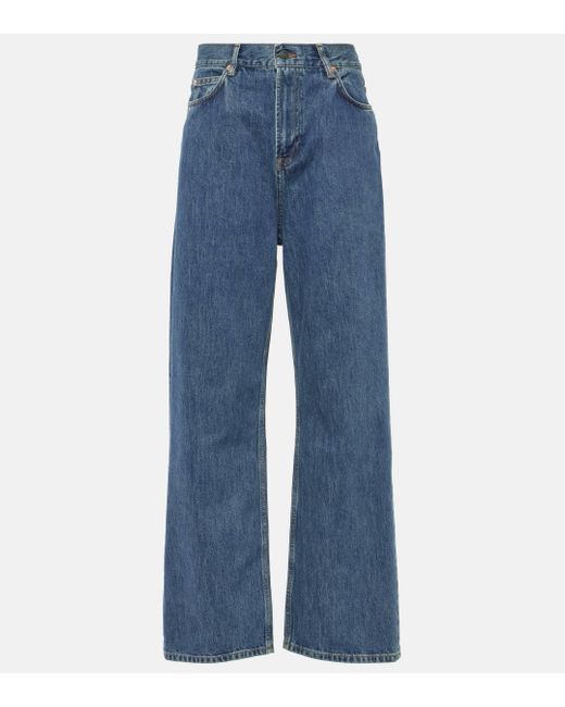 Wardrobe NYC Blue High-rise Straight Jeans