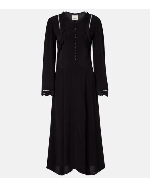 Abito Lungo Faustina Con Sangallo di Isabel Marant in Black
