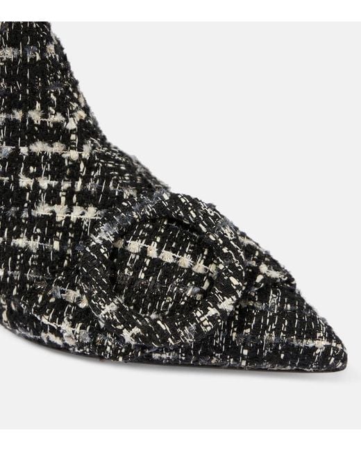 Gianvito Rossi Black Bouclé Ankle Boots