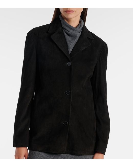 Nour Hammour Black Opus Suede Blazer