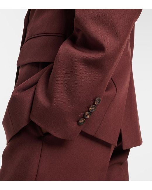 Brunello Cucinelli Purple Virgin Wool Blazer