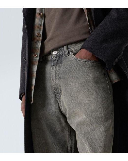 Our Legacy Gray Third Cut Faded Straight Jeans for men