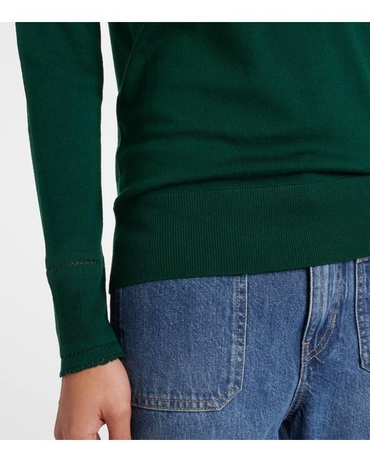 Chloé Green Rollkragenpullover Aus Wolle