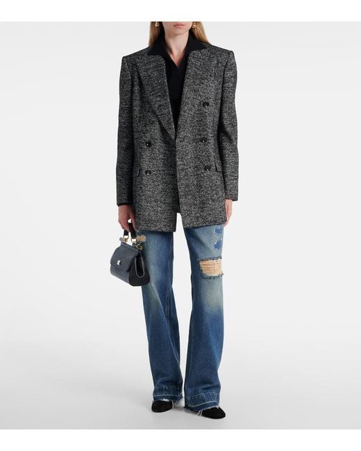 Dolce & Gabbana Black Dg Suede Ankle Boots