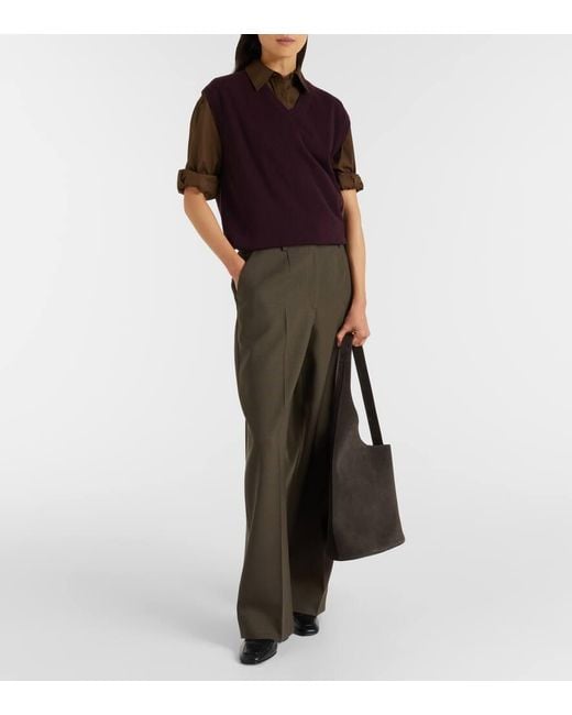 Extreme Cashmere Red N°243 Spencer Cashmere-Blend Sweater Vest