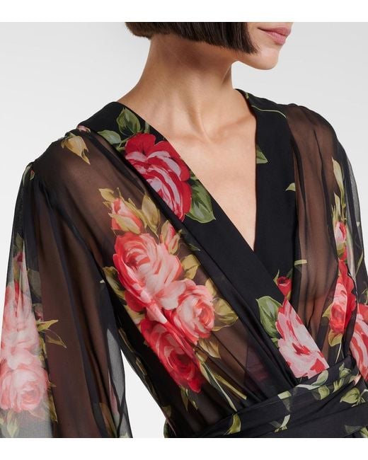 Dolce & Gabbana Black Silk Dress