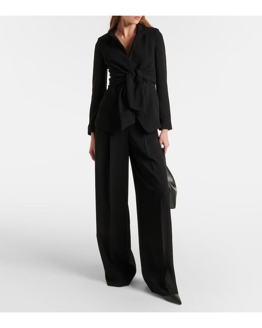 Max Mara Black Belted Cady Blazer