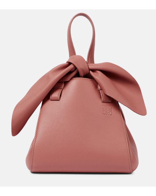 Loewe Pink Hammock Bunny Leather Shoulder Bag