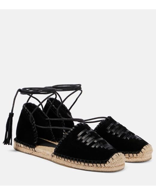 Isabel Marant Black Celsi Leather Espadrilles