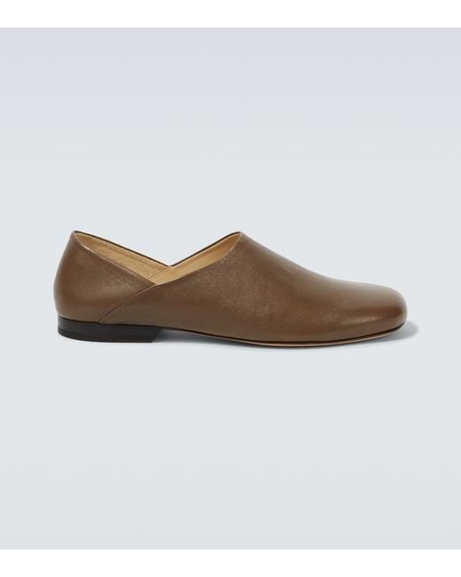 Lemaire Slip-Ons Aus Leder in Brown für Herren