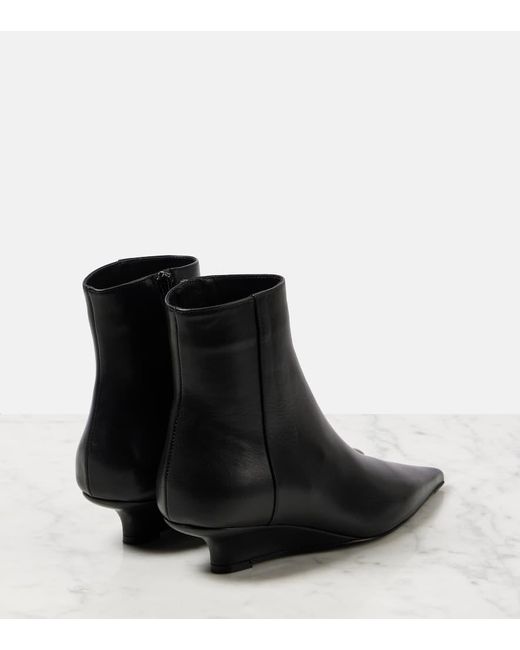 Totême  Black Sharp 40 Leather Ankle Boots
