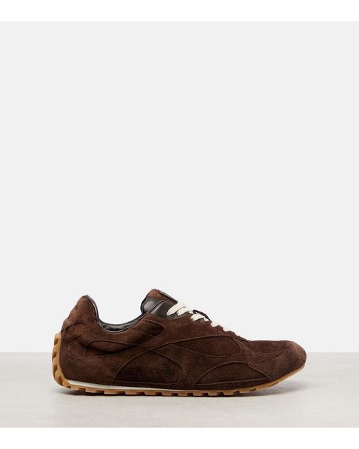 Bottega Veneta Brown Orbit Suede Sneakers