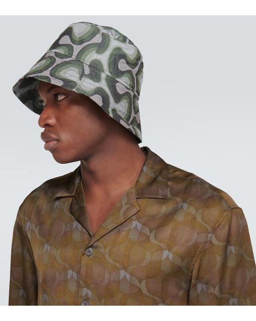 Dries Van Noten Green Gilly Bucket Hat for men
