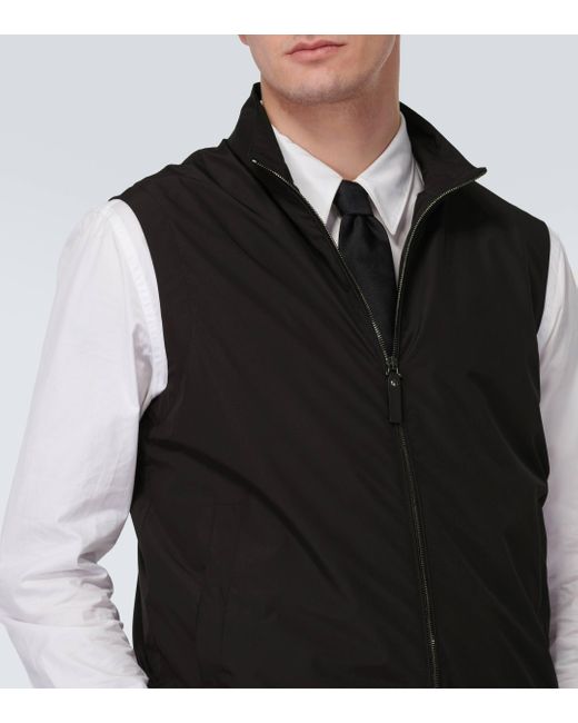 Canali Black High-neck Vest for men
