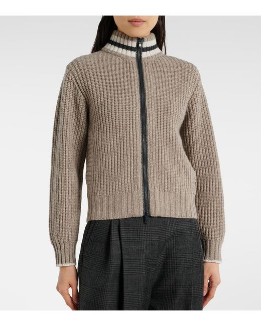 Brunello Cucinelli Natural Wool Cardigan