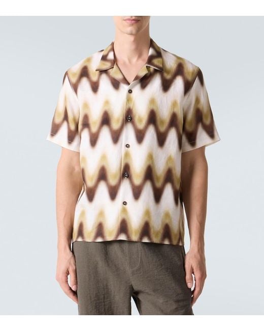 Camicia Da Bowling di Commas in Metallic da Uomo