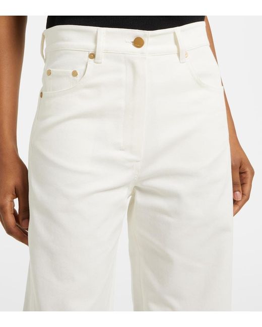 Jeans Cervia A Gamba Larga E Vita Media di Max Mara in White