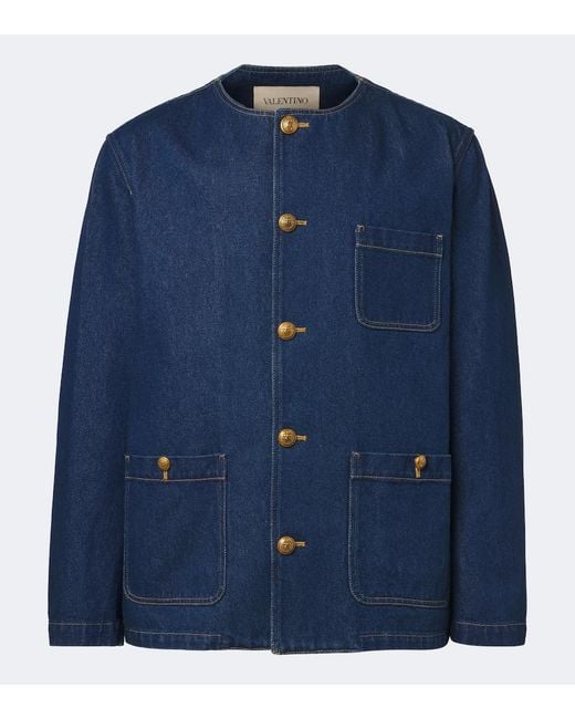 Valentino Blue Denim Jacket for men