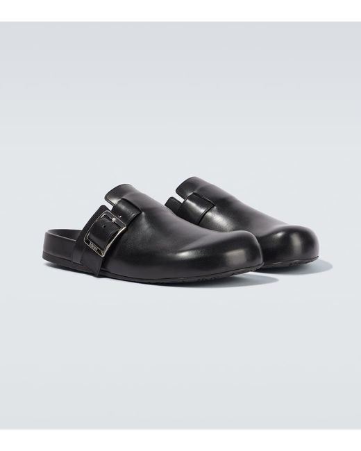 Mules Ease Buckle di Loewe in Black da Uomo