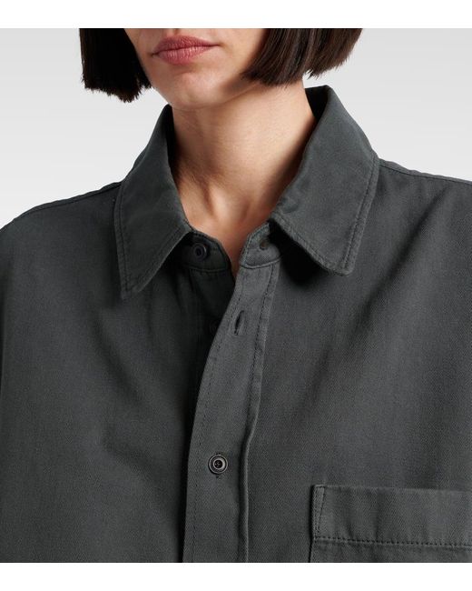 Lemaire Black Oversize-Jeanshemd