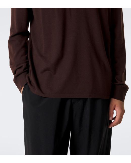 The Row Brown Menville Wool Polo Sweater for men
