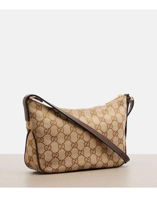 Gucci Brown Lady Lunetta Small Gg Canvas Shoulder Bag